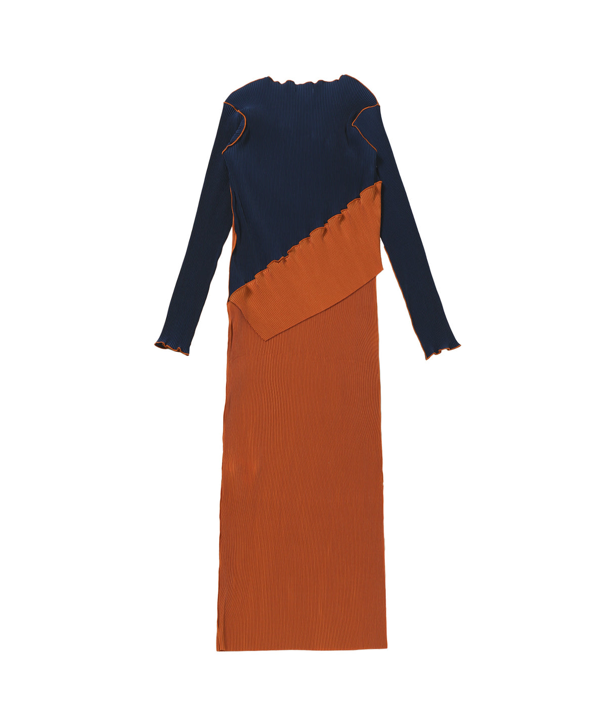 SPIRAL WAVE LONG SLEEVE DRESS