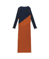 SPIRAL WAVE LONG SLEEVE DRESS