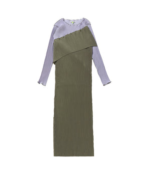 SPIRAL WAVE LONG SLEEVE DRESS