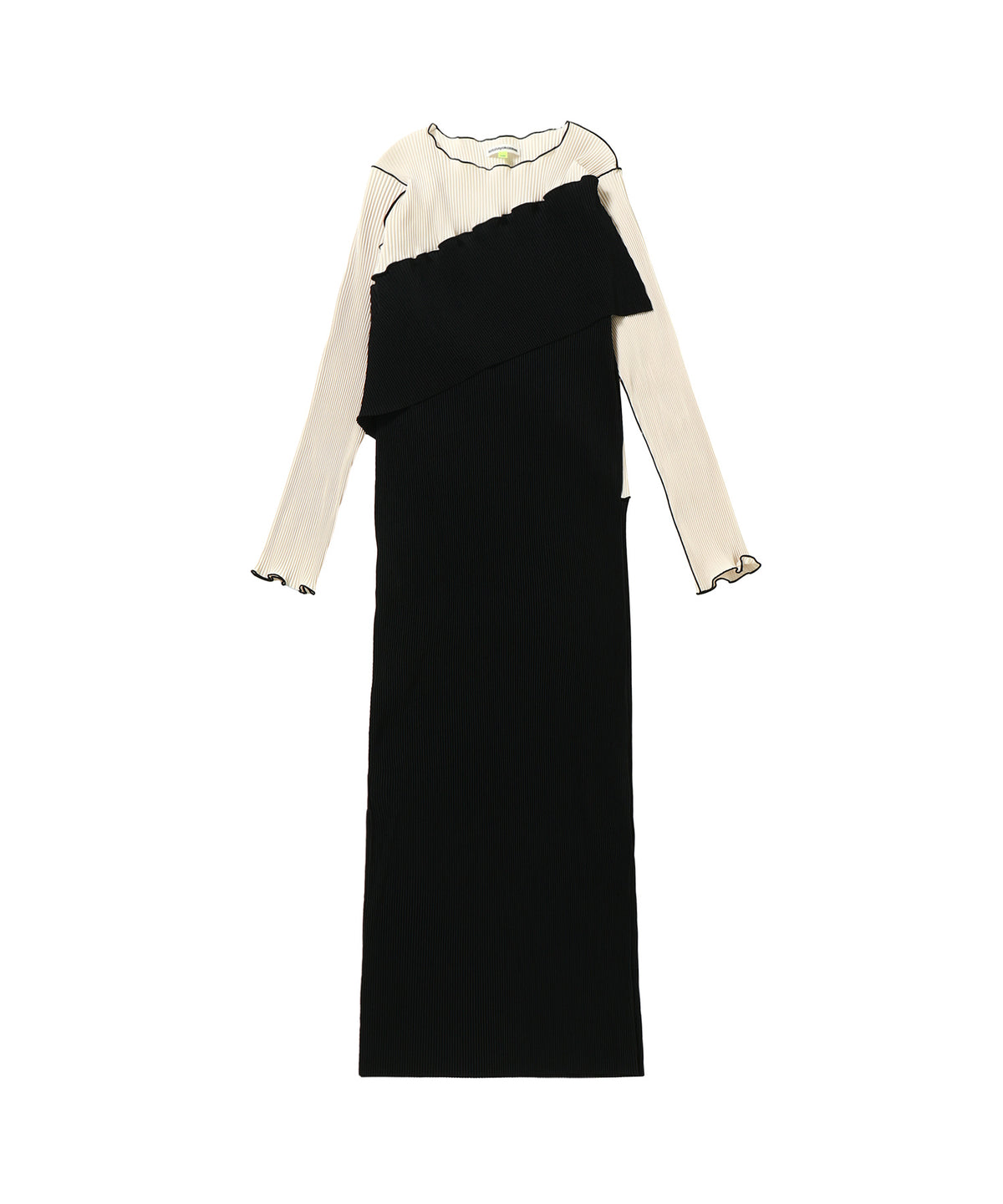 SPIRAL WAVE LONG SLEEVE DRESS
