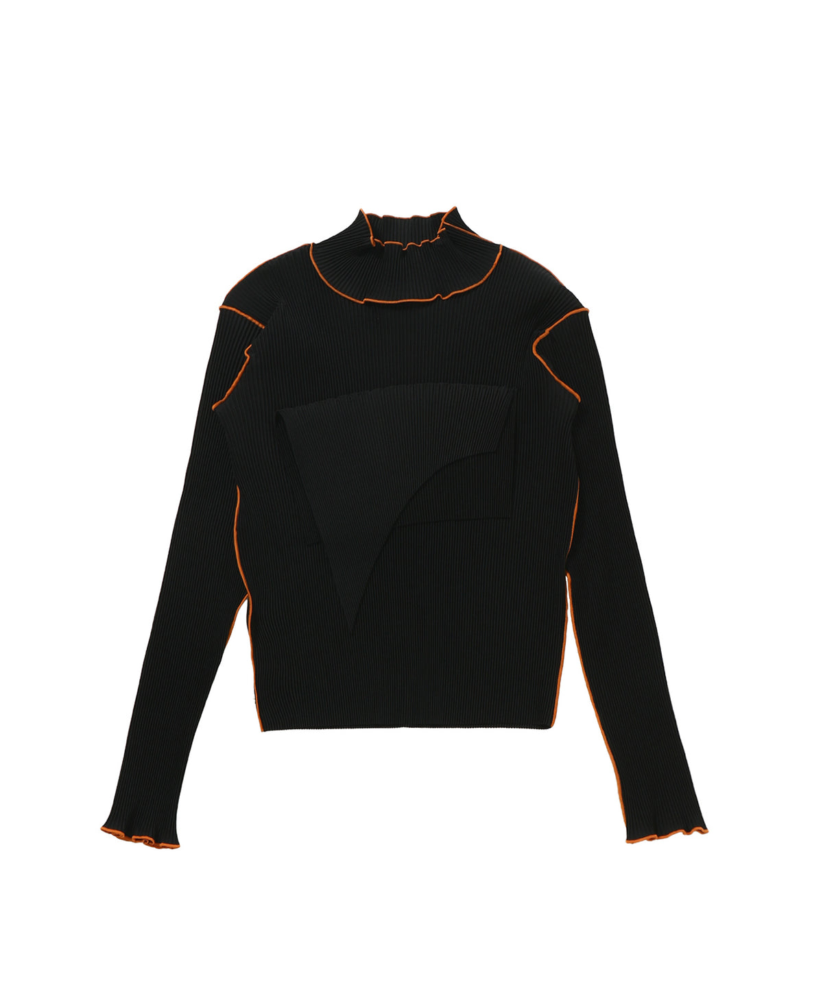 TD WAVE LONG SLEEVE TOP HIGH NECK TYPE