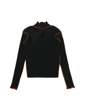TD WAVE LONG SLEEVE TOP HIGH NECK TYPE