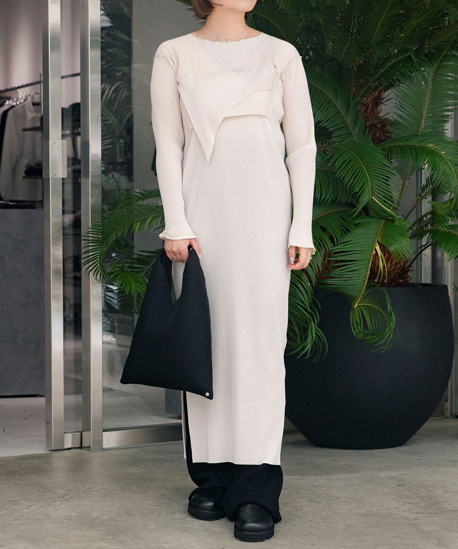 TD WAVE LONG SLEEVE DRESS