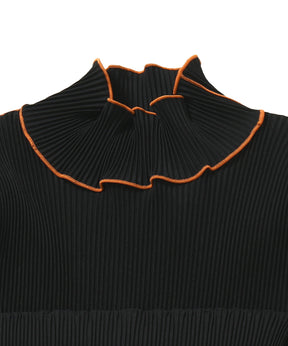 TD WAVE LONG SLEEVE DRESS HIGH NECK TYPE