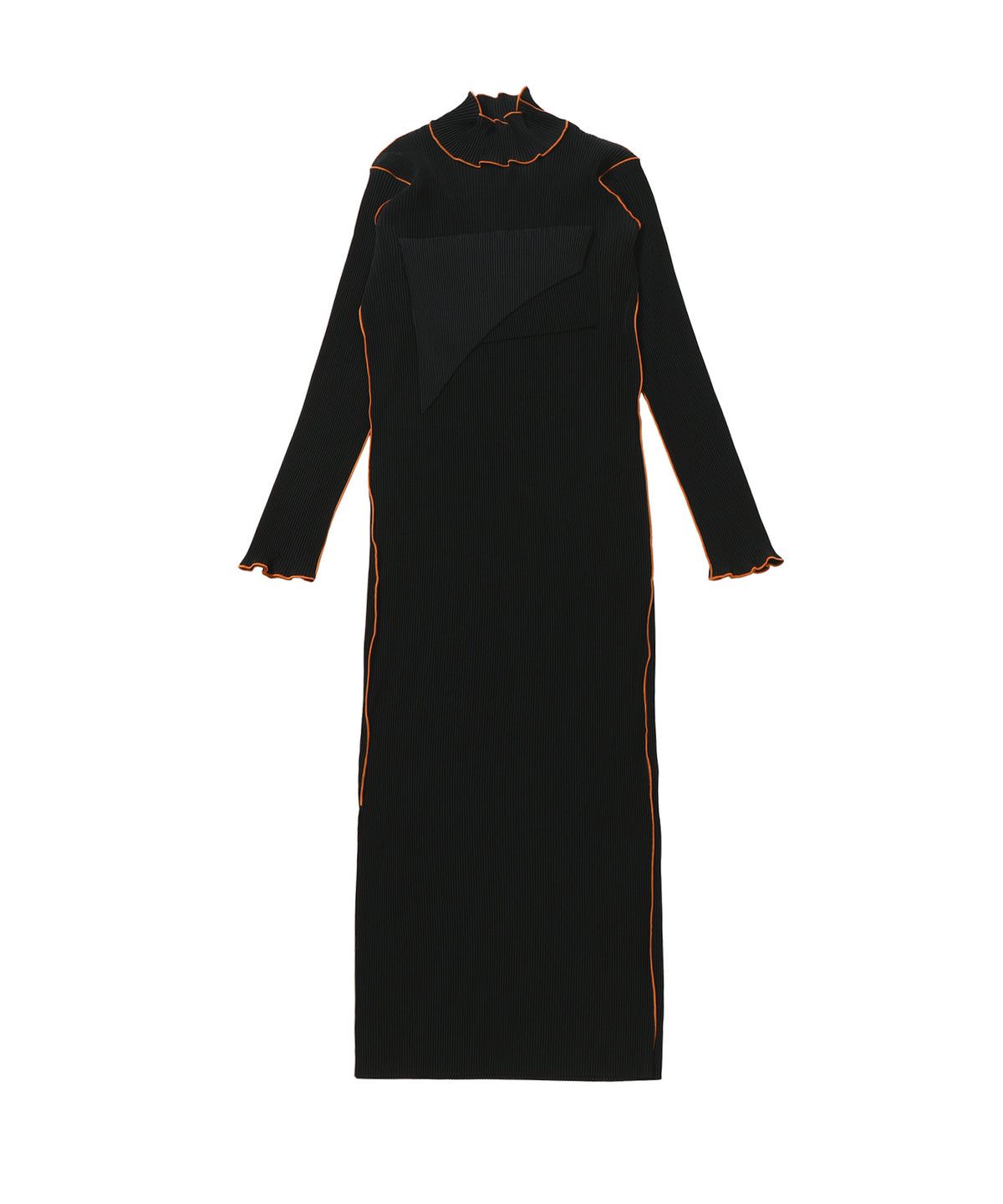 TD WAVE LONG SLEEVE DRESS HIGH NECK TYPE