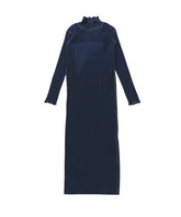 TD WAVE LONG SLEEVE DRESS HIGH NECK TYPE