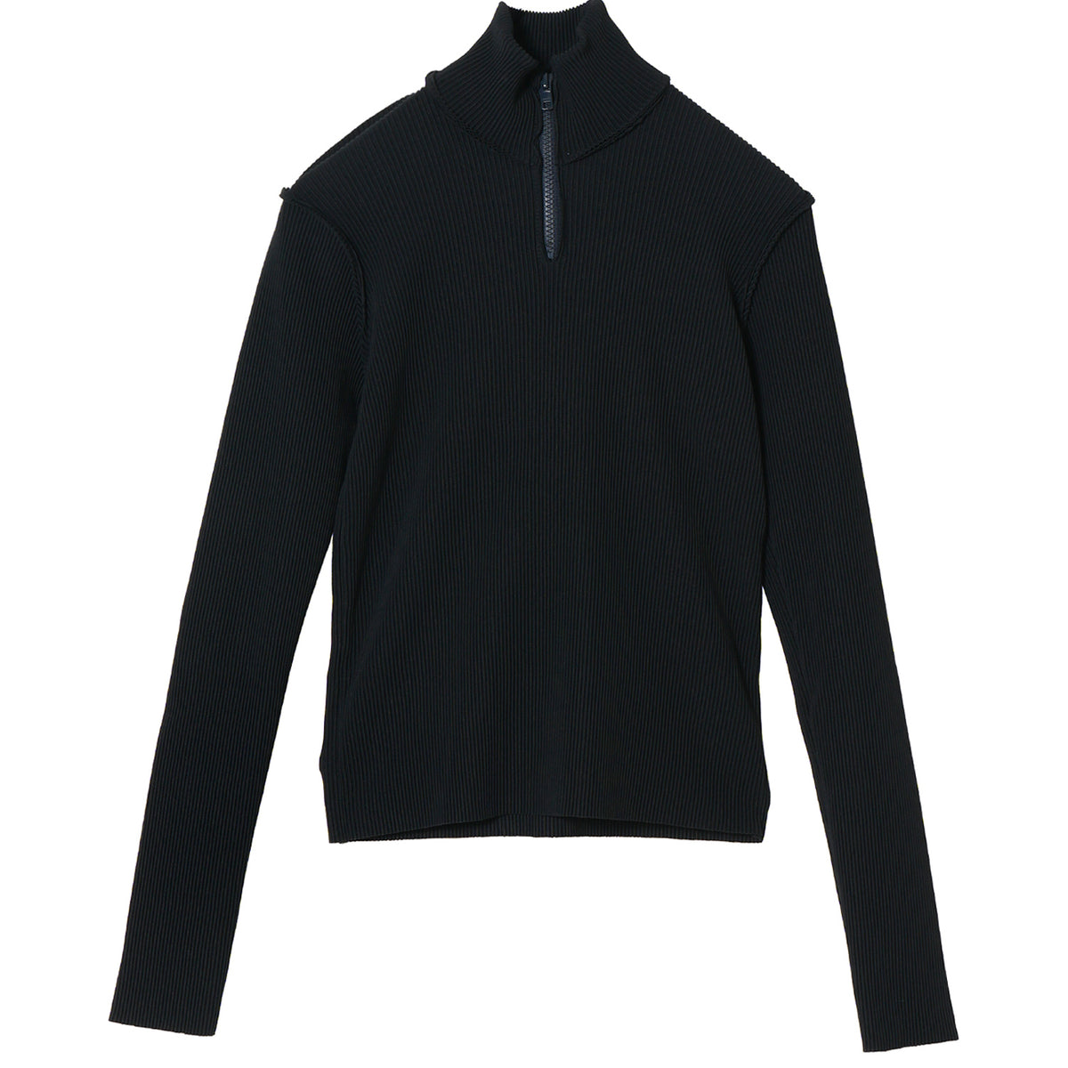 Crisp Half-Zip Top - kotohayokozawa (コトハヨコザワ) - tops