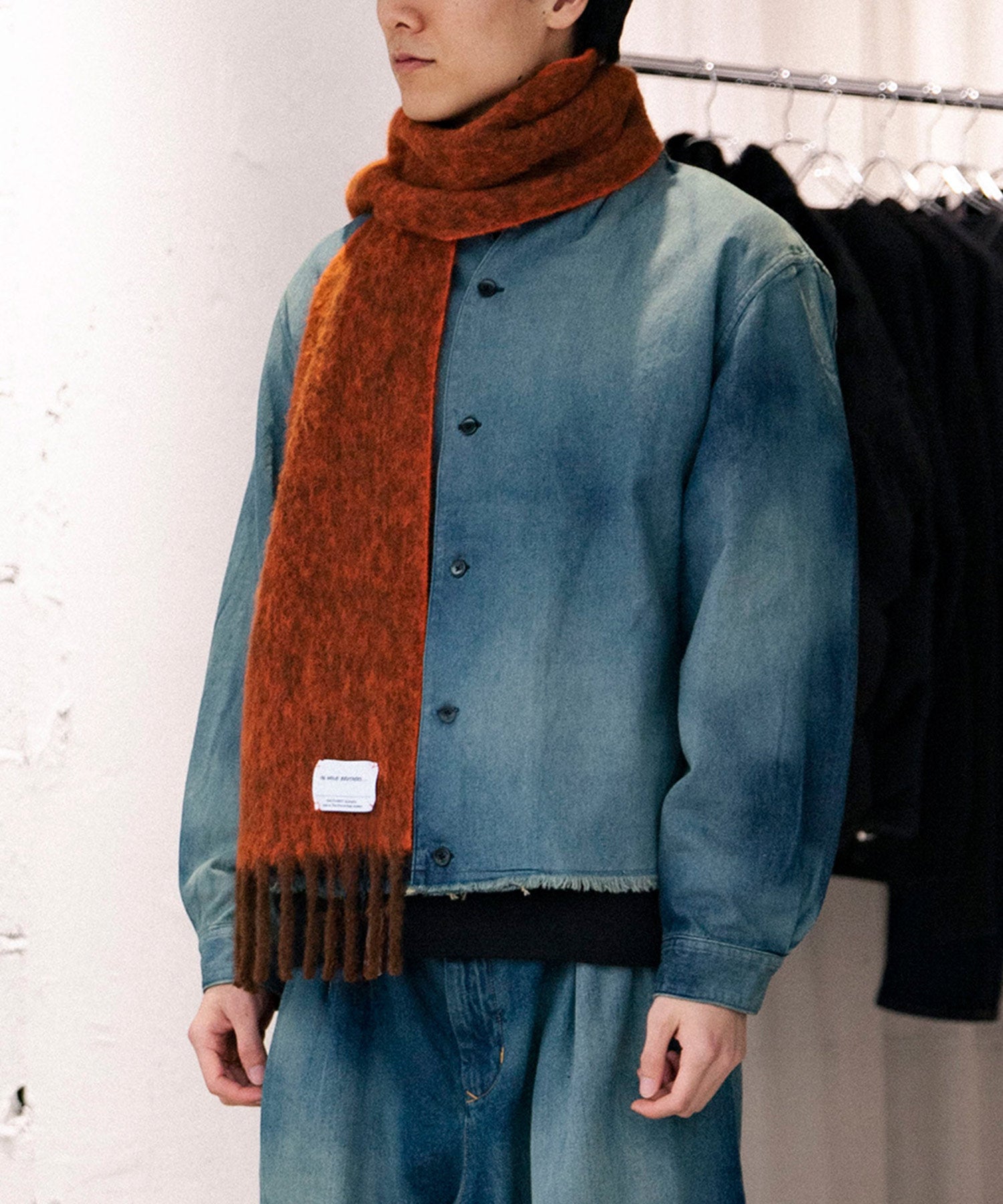 Two Colour Woolly Scarf