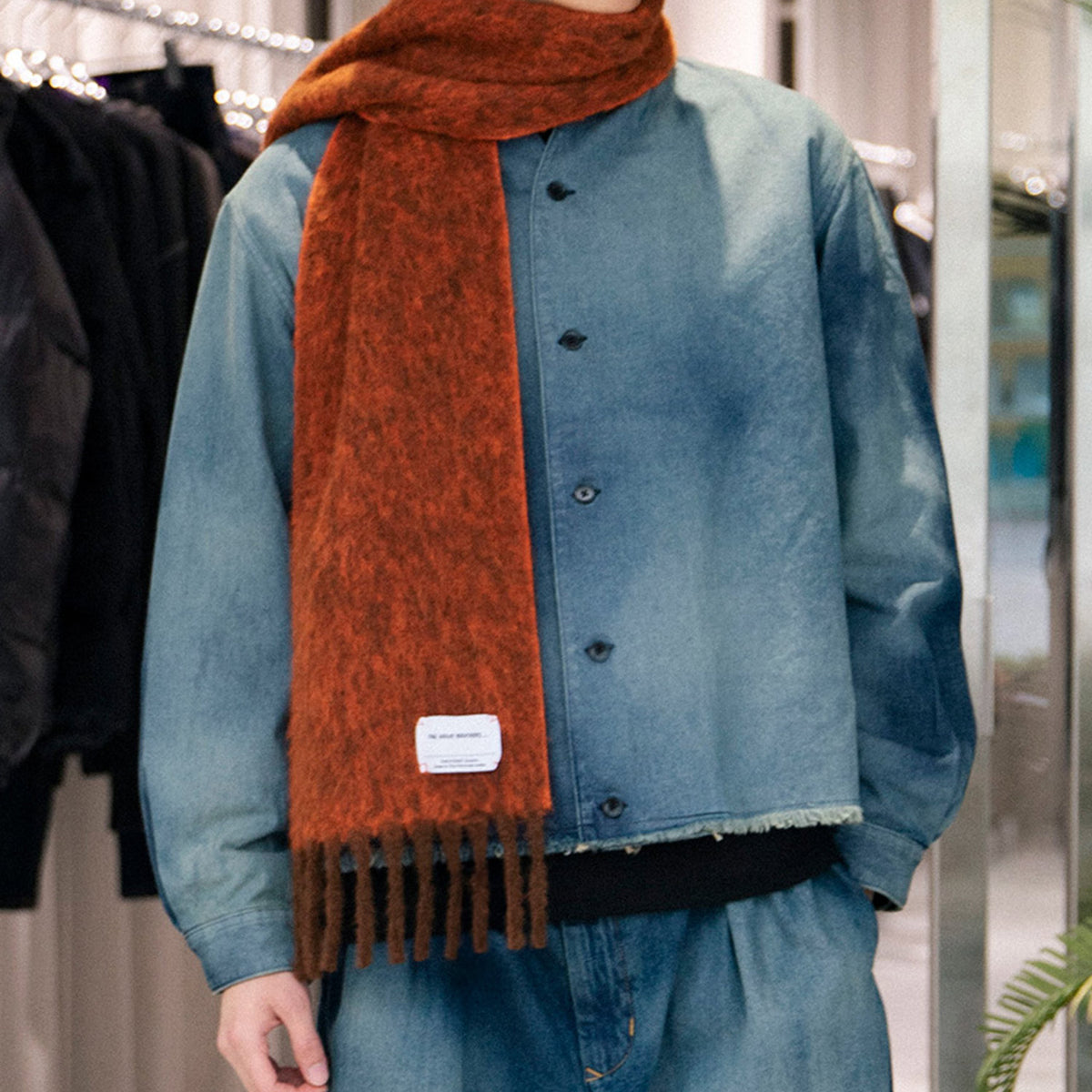 Two Colour Woolly Scarf - THE INOUE BROTHERS (イノウエ
