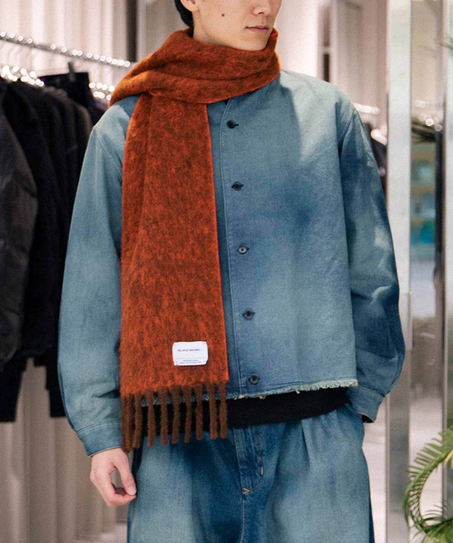 Two Colour Woolly Scarf