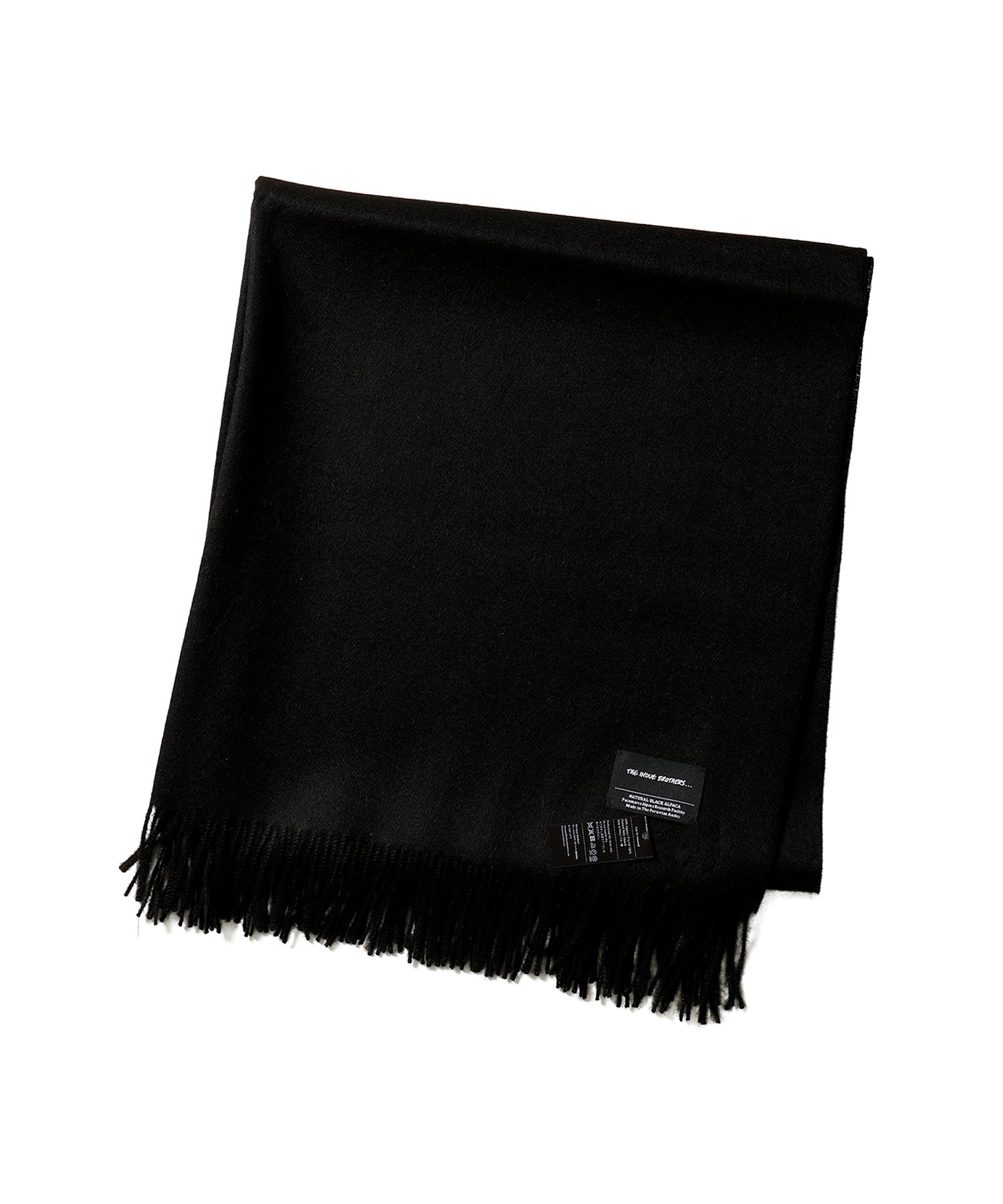 Large Brushed Stole / Pure Black