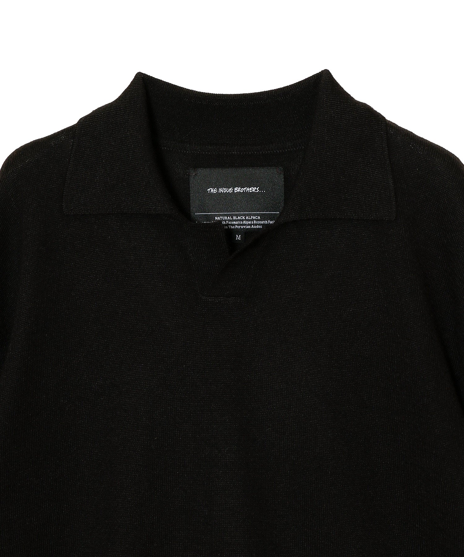 Collar Neck Sweater / Pure Black