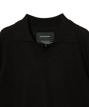 Collar Neck Sweater / Pure Black