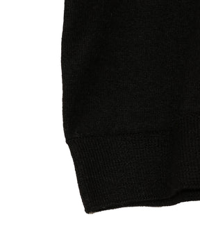 Collar Neck Sweater / Pure Black
