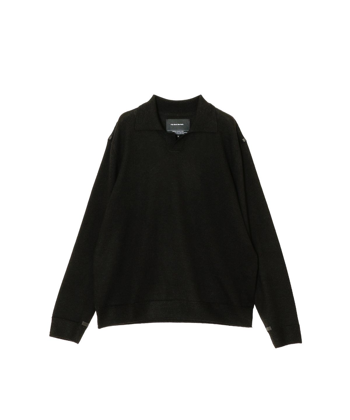 Collar Neck Sweater / Pure Black
