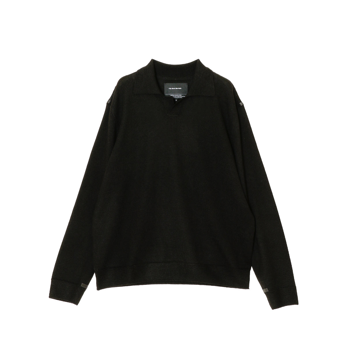Collar Neck Sweater / Pure Black - THE INOUE BROTHERS (イノウエ