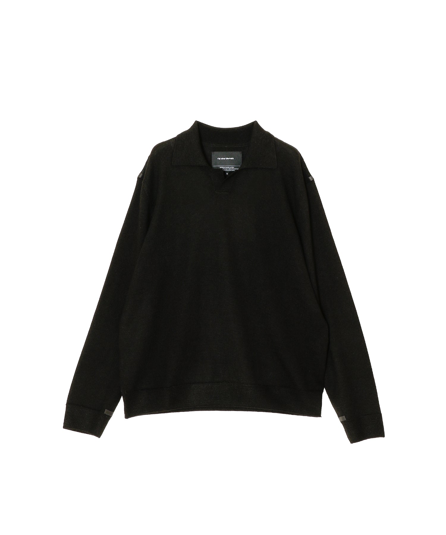 Collar Neck Sweater / Pure Black