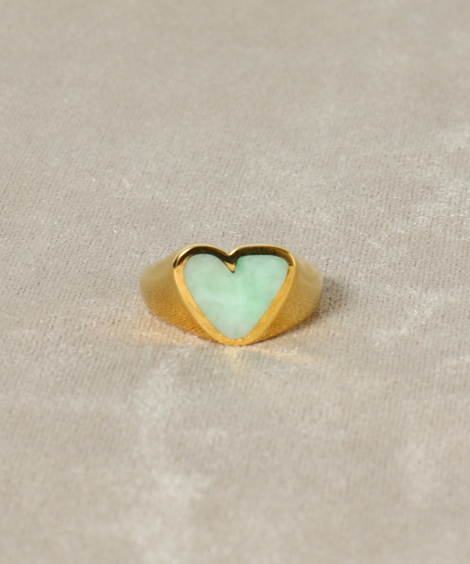 HEART STONE RING GD - Preek (プリーク) - accessory