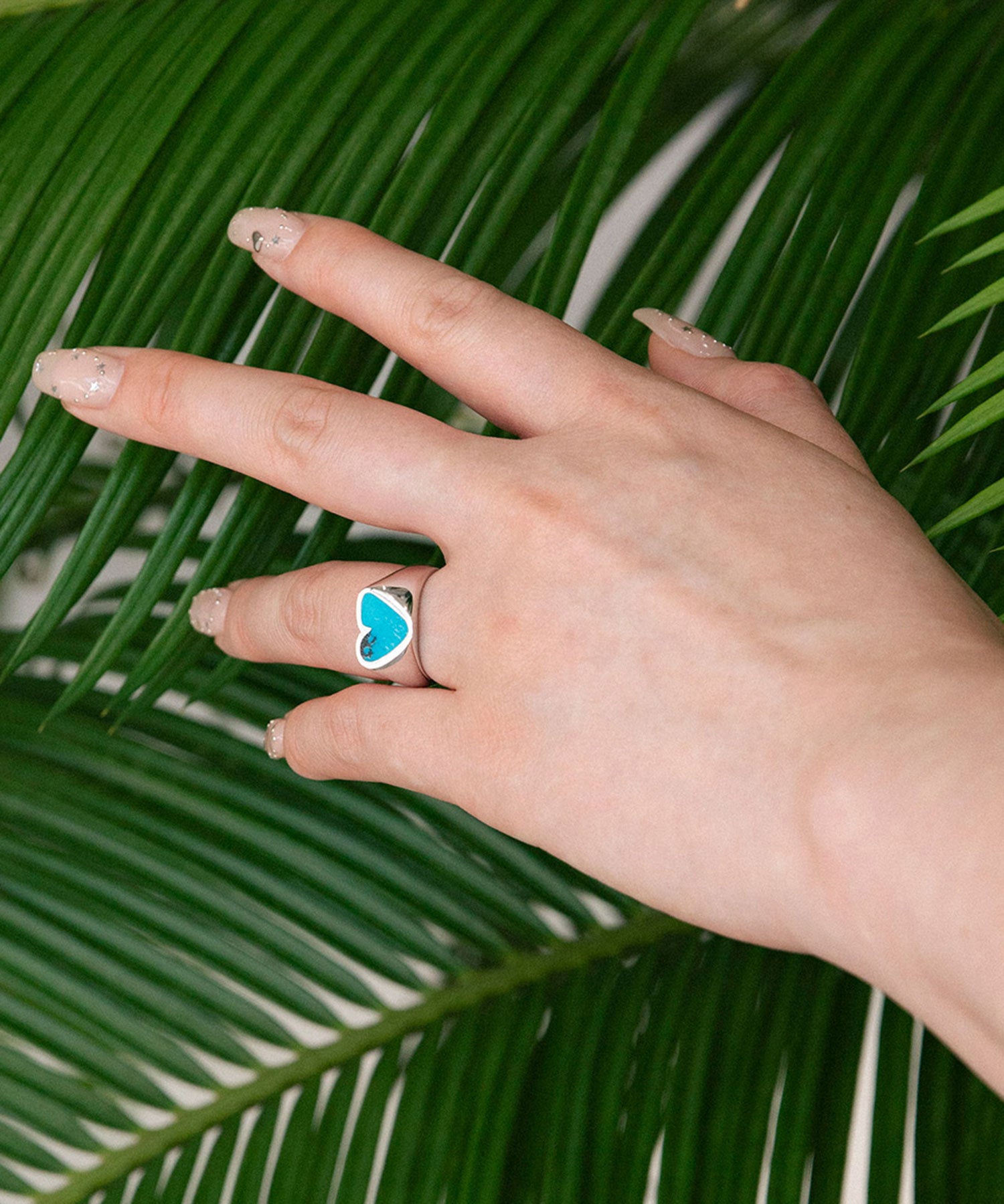 HEART STONE RING SV