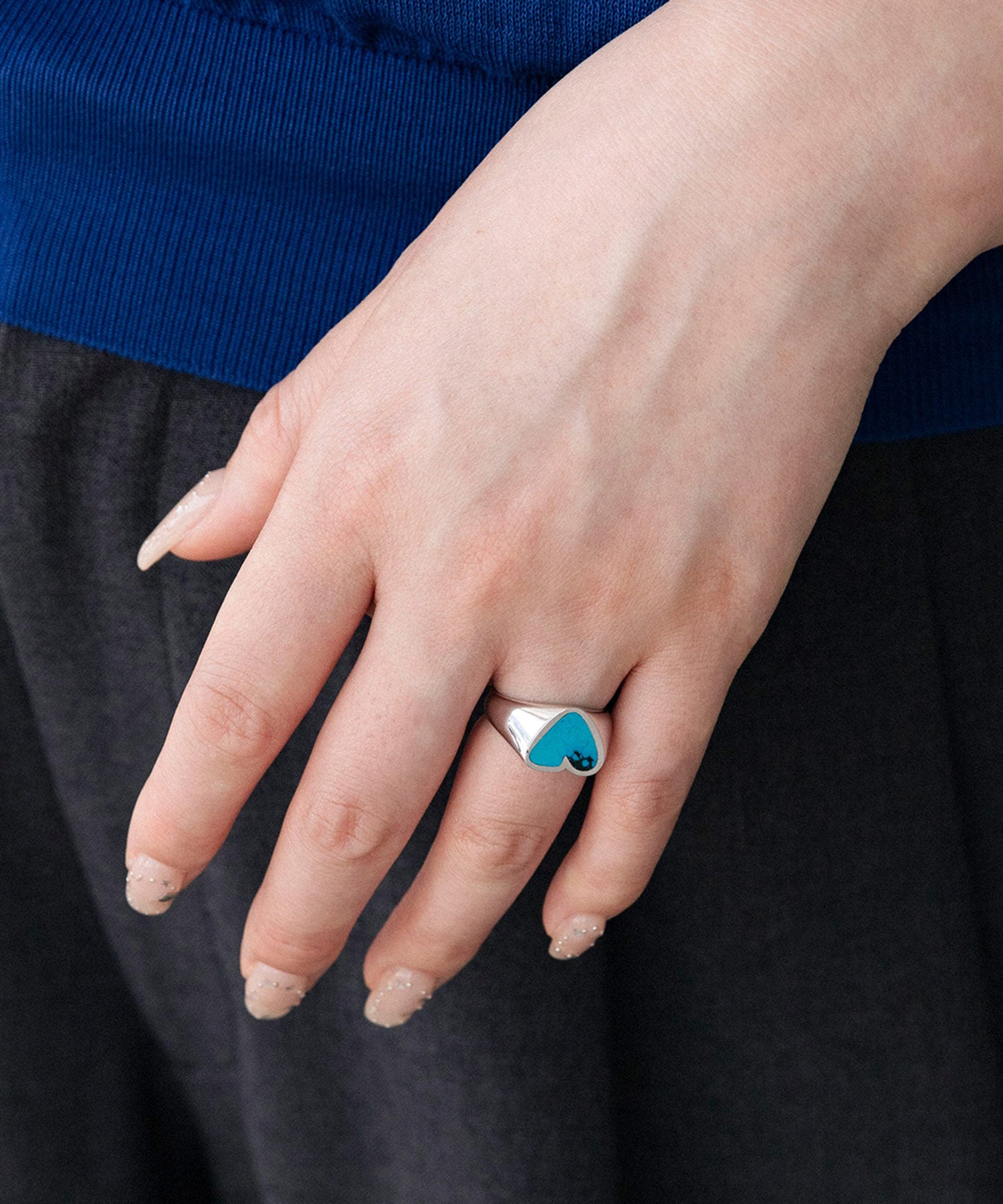 HEART STONE RING SV