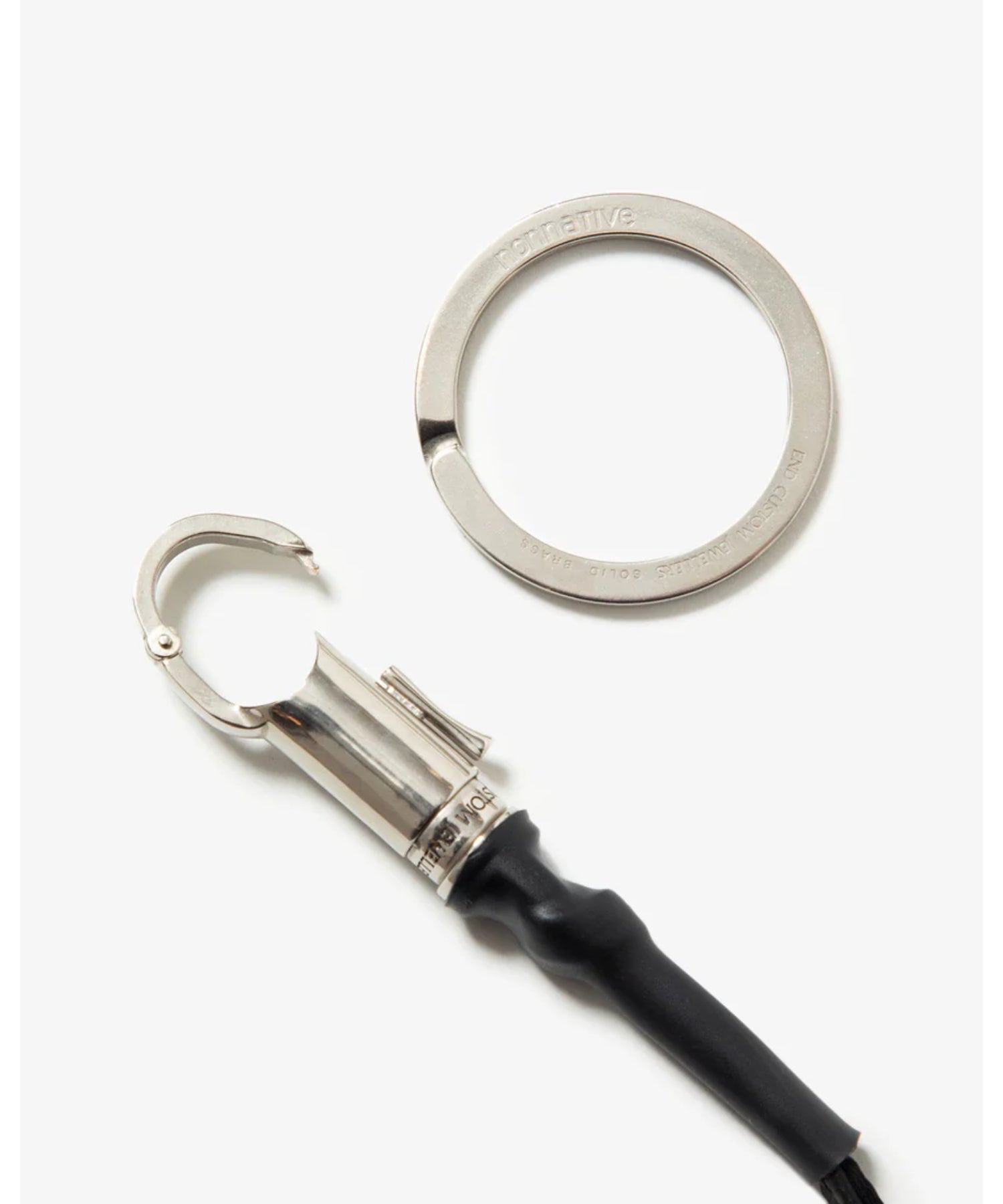 VOYAGER KEY RING WITH LEATHER STRAP by END