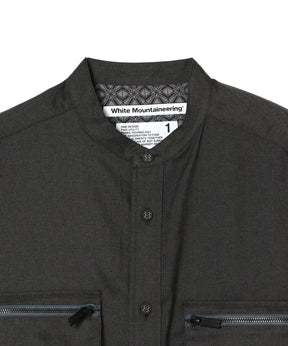 BAND COLLAR MULTI POCKET SHIRT