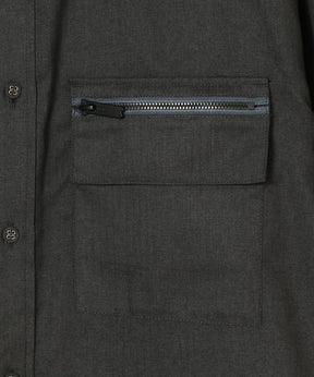 BAND COLLAR MULTI POCKET SHIRT