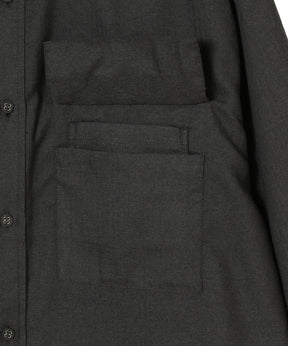 BAND COLLAR MULTI POCKET SHIRT