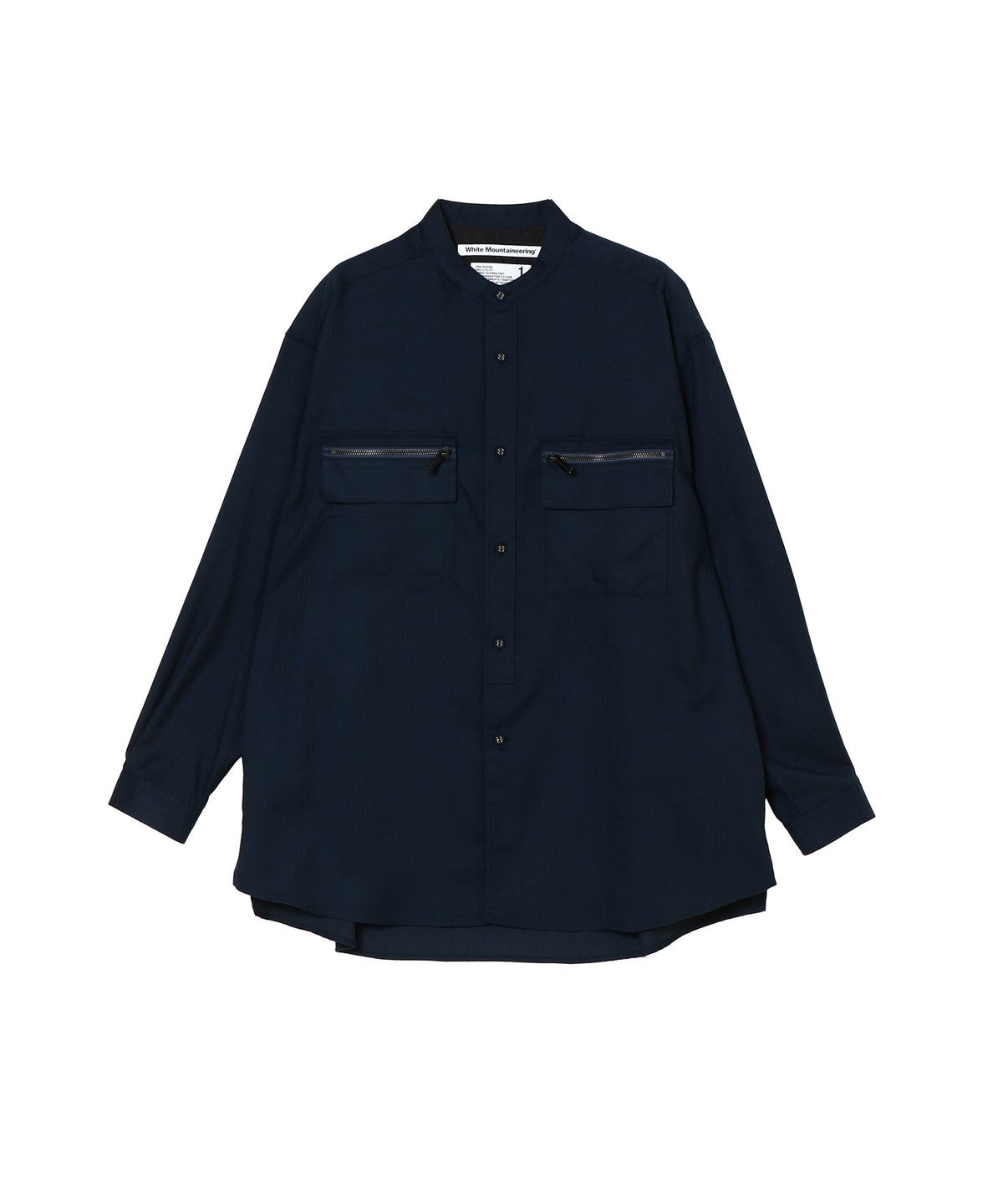 BAND COLLAR MULTI POCKET SHIRT
