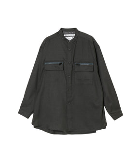 BAND COLLAR MULTI POCKET SHIRT