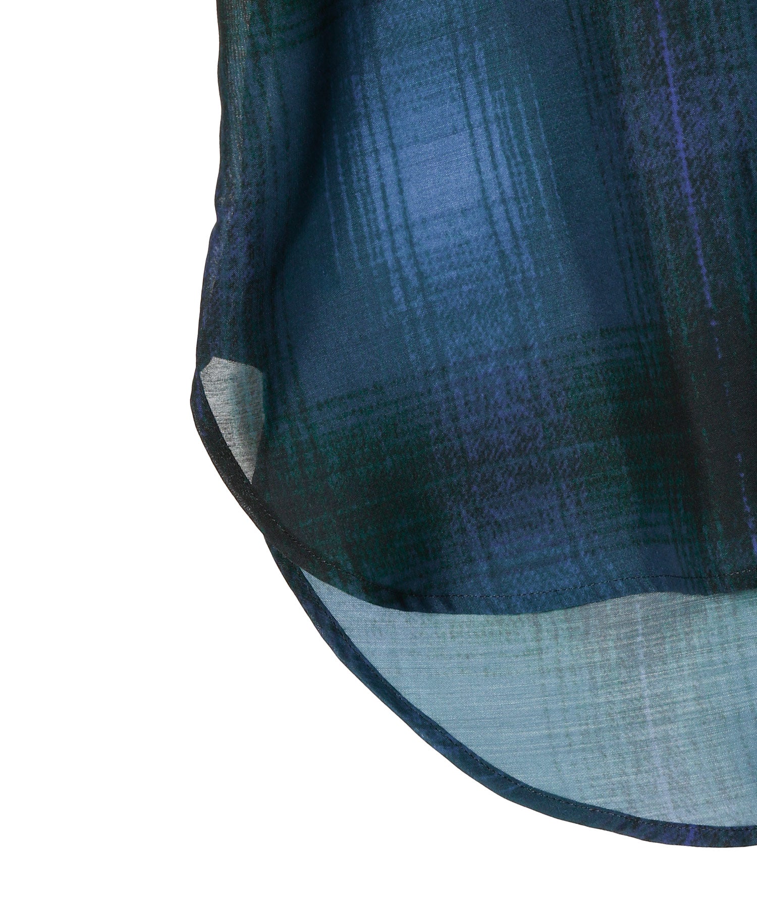 OMBRE CHECK WIDE GUSSET SLEEVE SHIRT