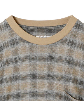 CHECK JACQUARD LONG SLEEVE T-SHIRT