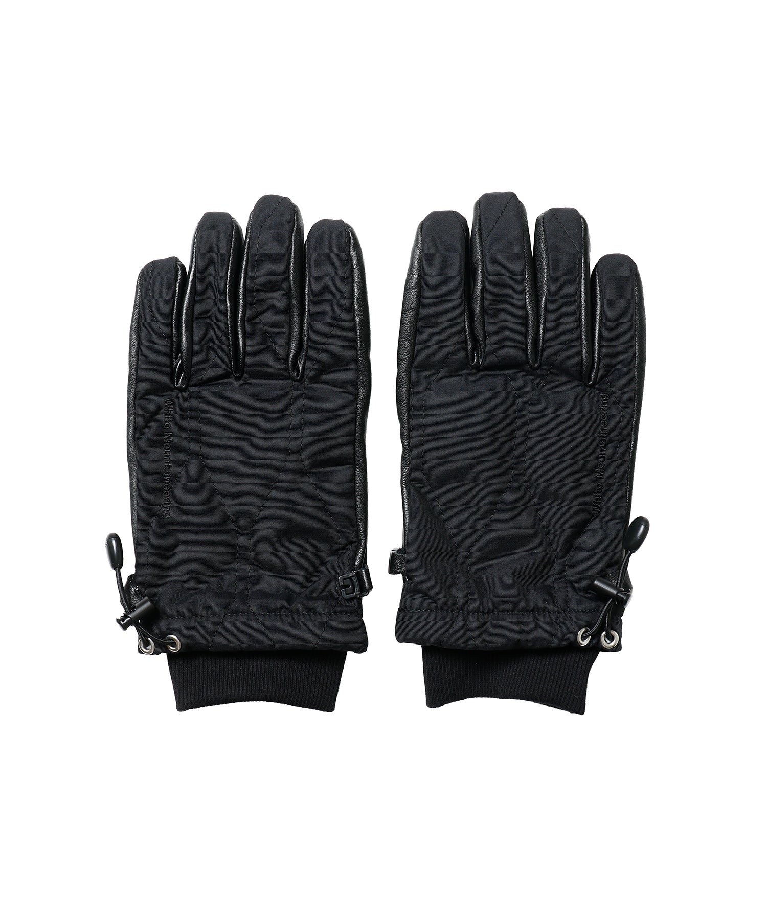 LEATHER & QUILTED NYLON GLOVE