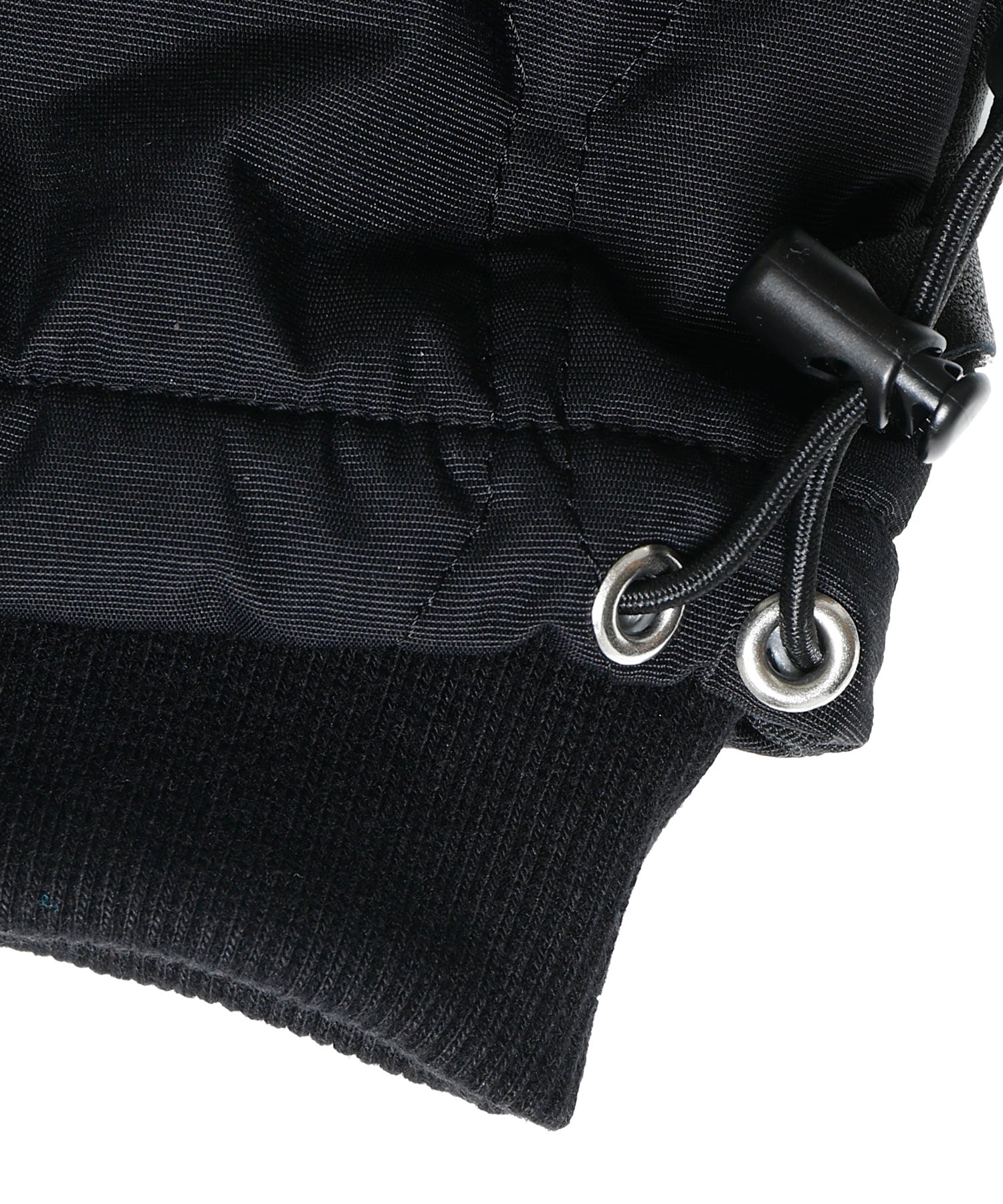 LEATHER & QUILTED NYLON GLOVE