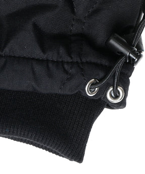 LEATHER & QUILTED NYLON GLOVE