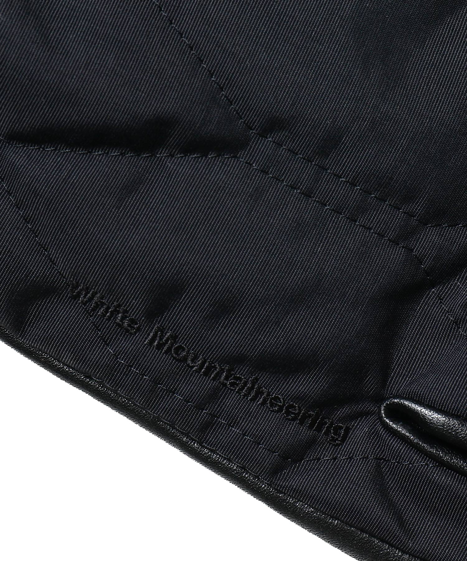 LEATHER & QUILTED NYLON GLOVE