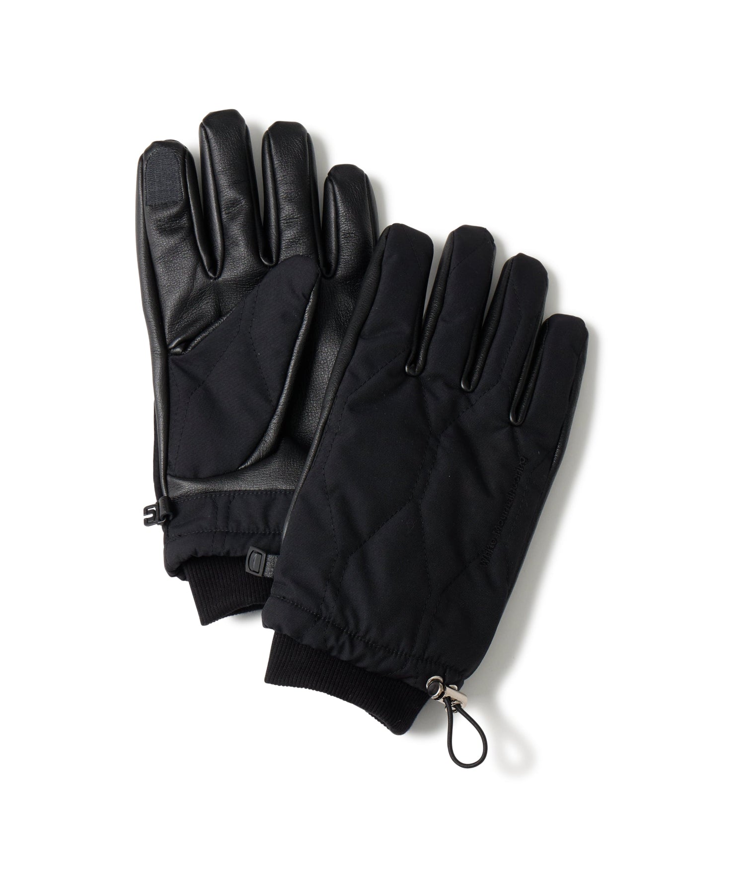 LEATHER & QUILTED NYLON GLOVE
