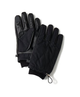 LEATHER & QUILTED NYLON GLOVE