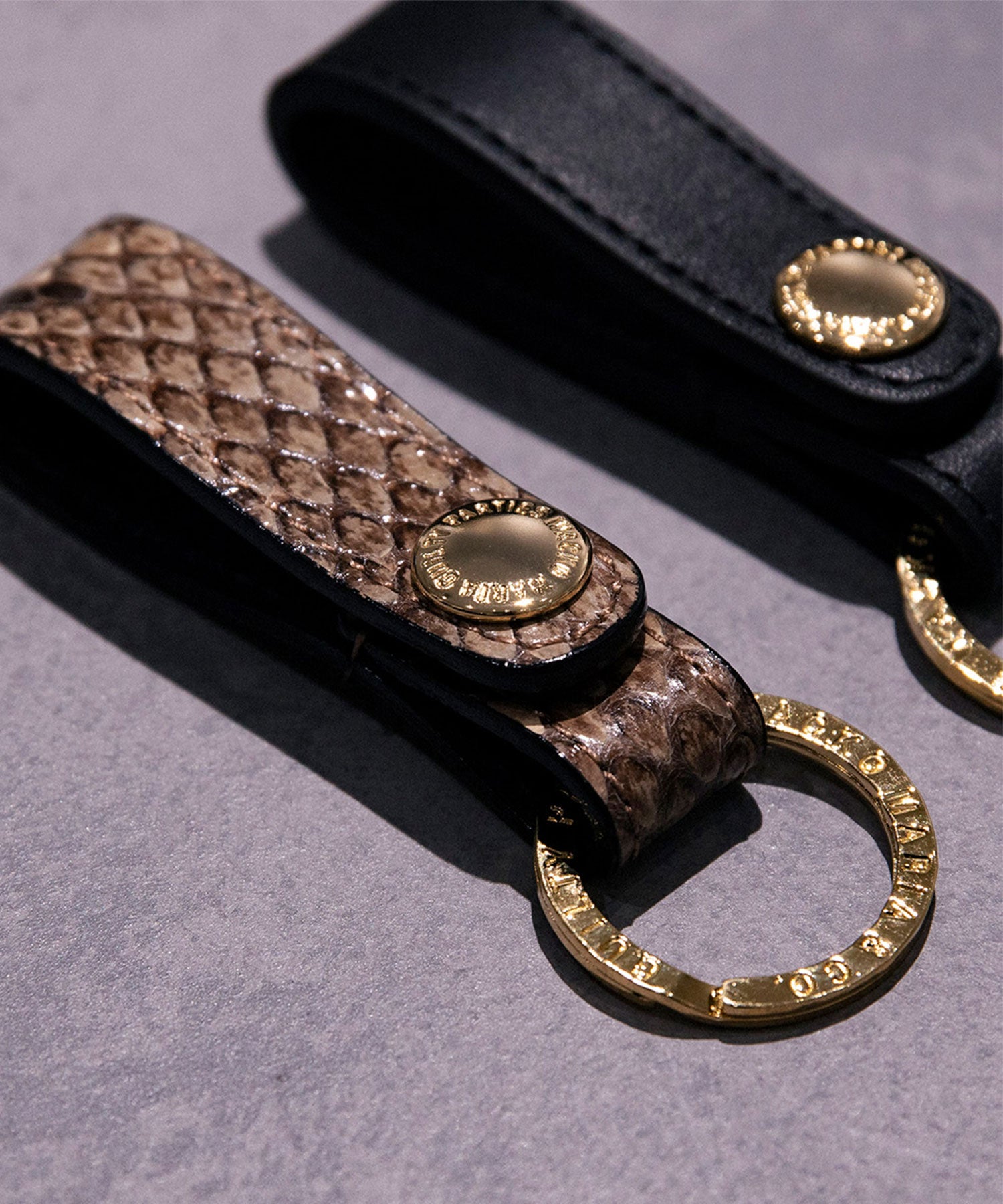 PYTHON LEATHER KEY HOLDER