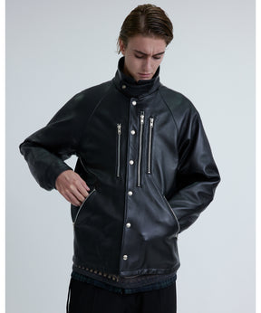 WM x Schott LEATHER COACH JACKET