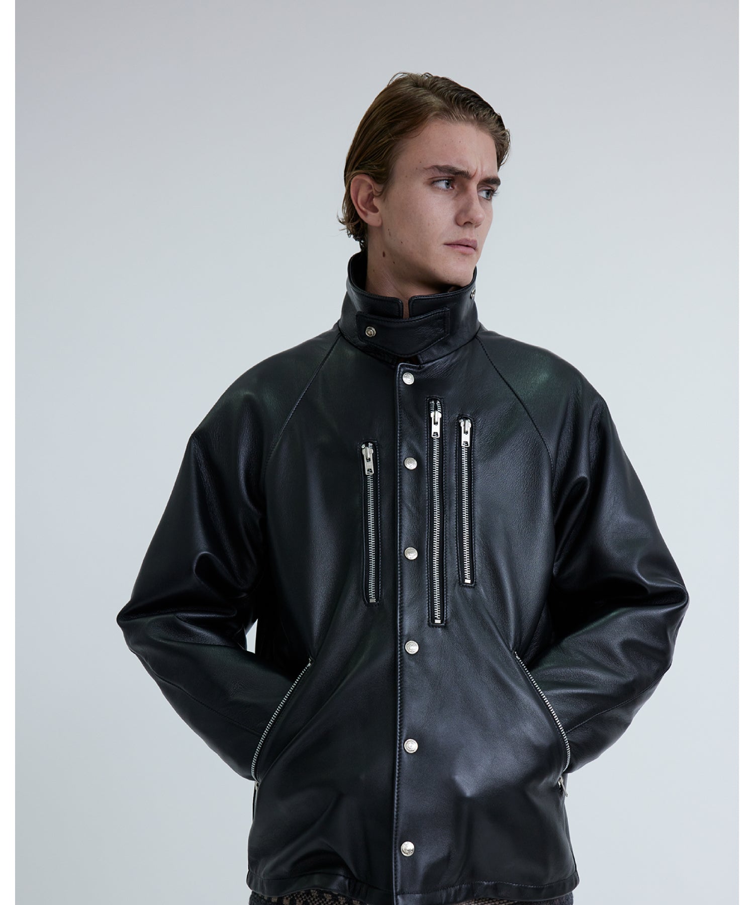 WM x Schott LEATHER COACH JACKET