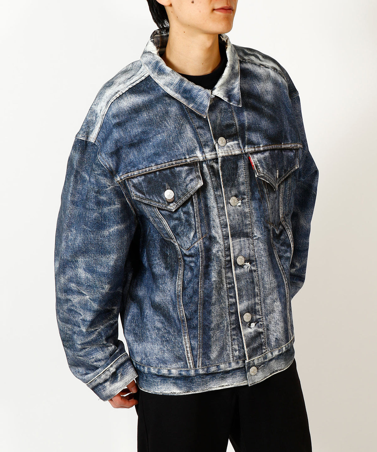 綿ツイル インクジェットプリント Levi's Wネーム BerBerJin