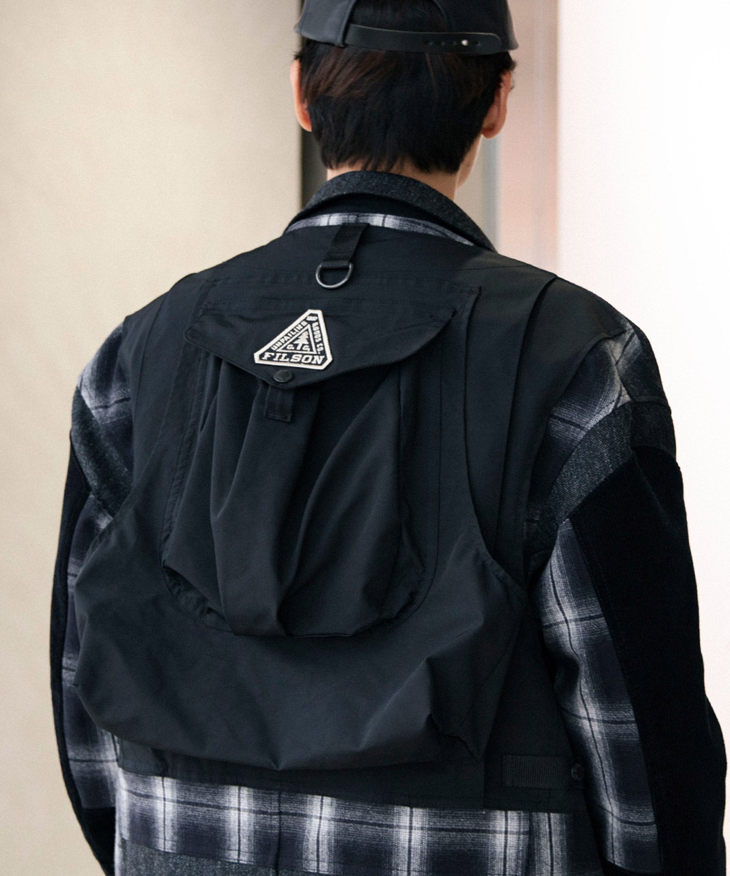 ウールツイードx綿フランネルチェックxエステルオックス Filson Wネーム