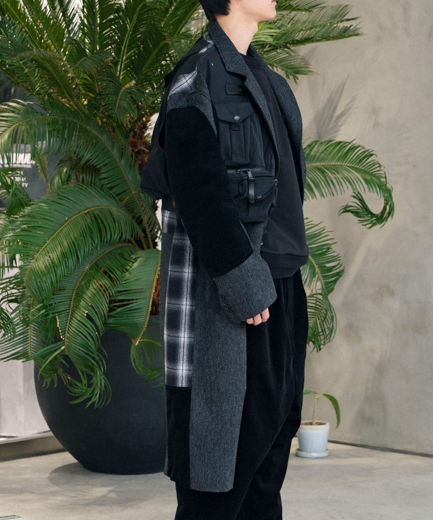 ウールツイードx綿フランネルチェックxエステルオックス Filson Wネーム