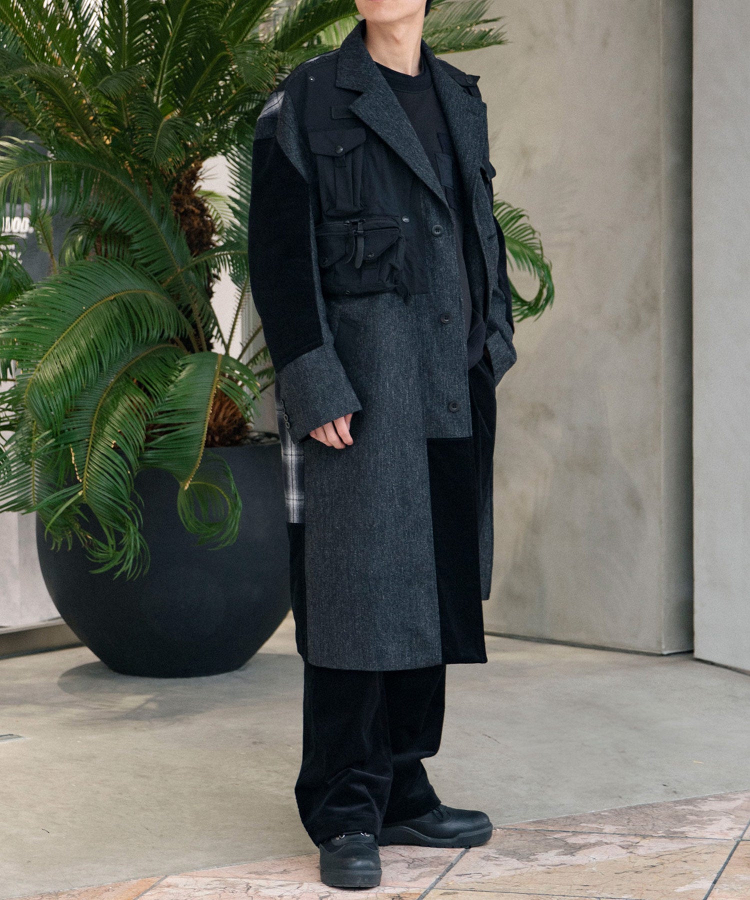 ウールツイードx綿フランネルチェックxエステルオックス Filson Wネーム