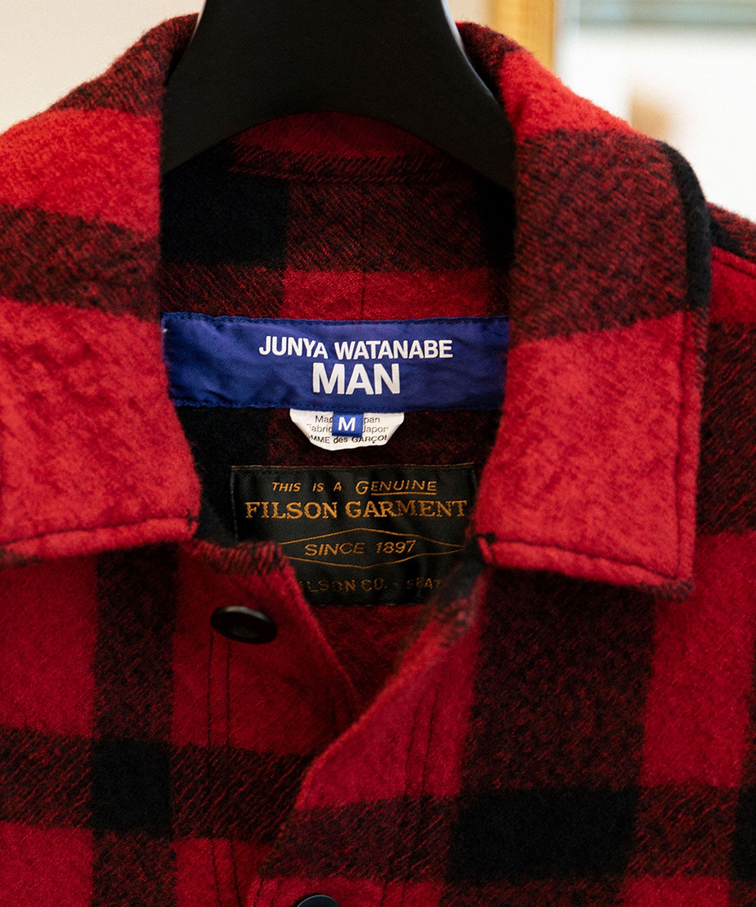 ウールチェック 製品縮絨 Filson Wネーム