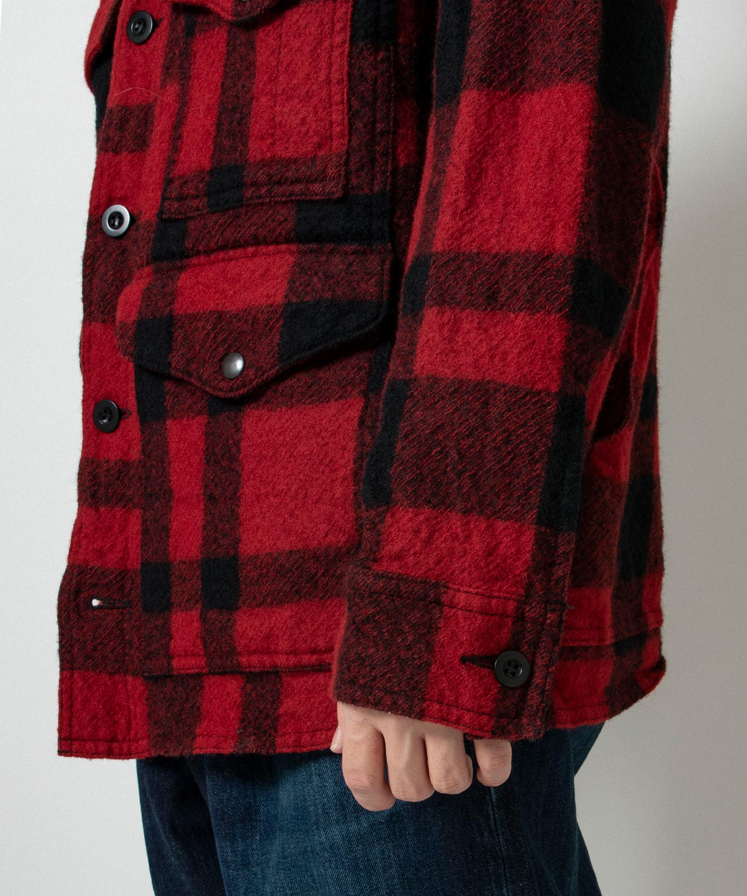 ウールチェック 製品縮絨 Filson Wネーム