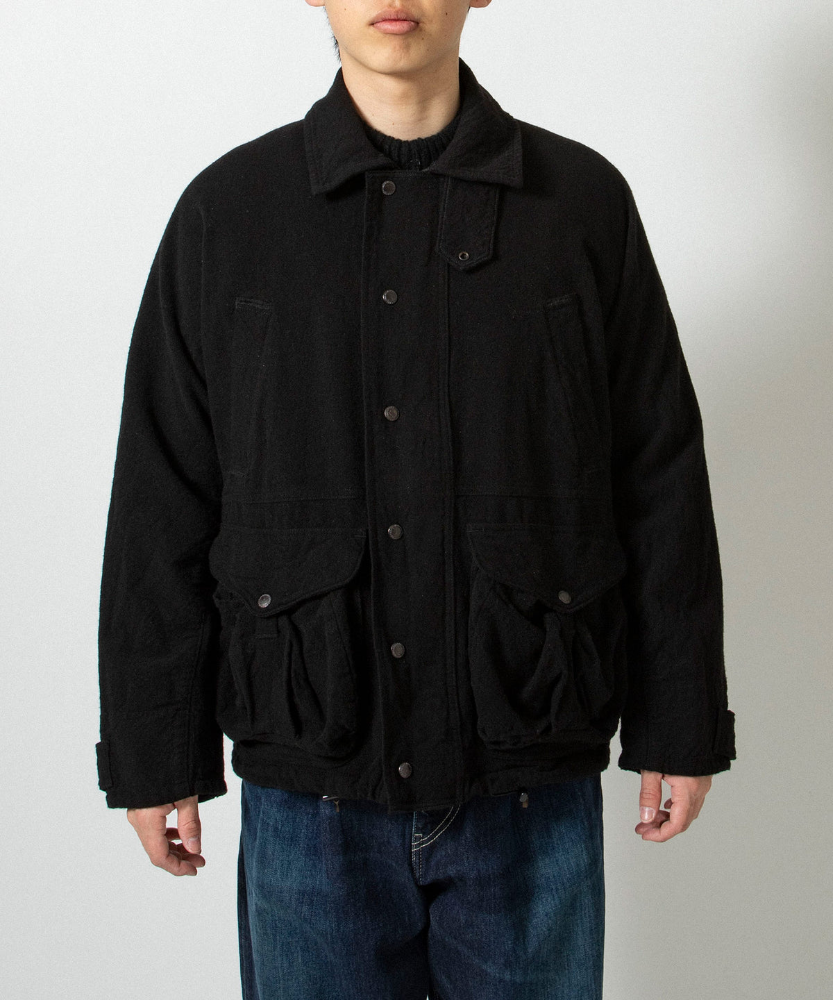 ウールアクリルツイル 製品染縮絨 Filson Wネーム