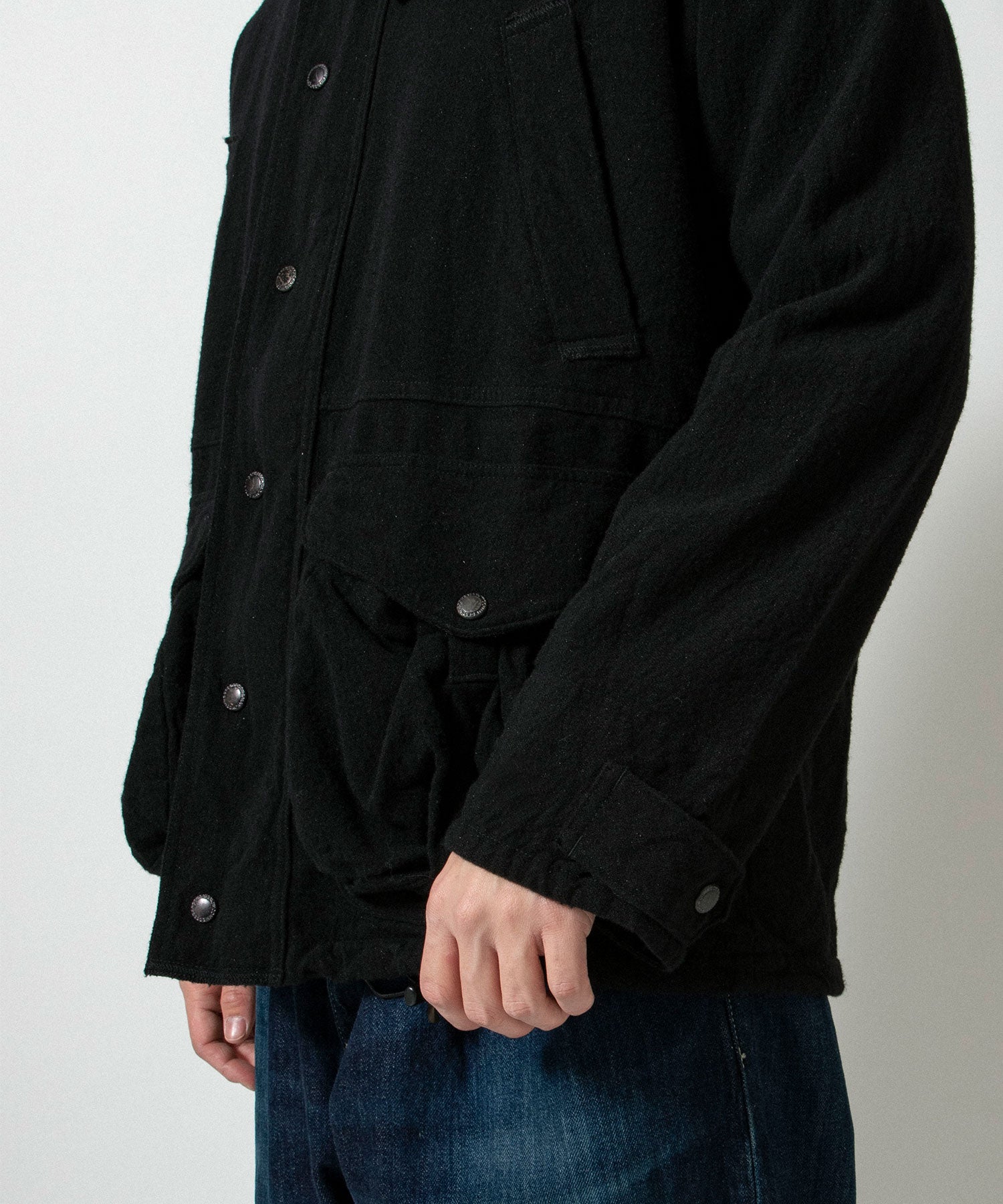 ウールアクリルツイル 製品染縮絨 Filson Wネーム
