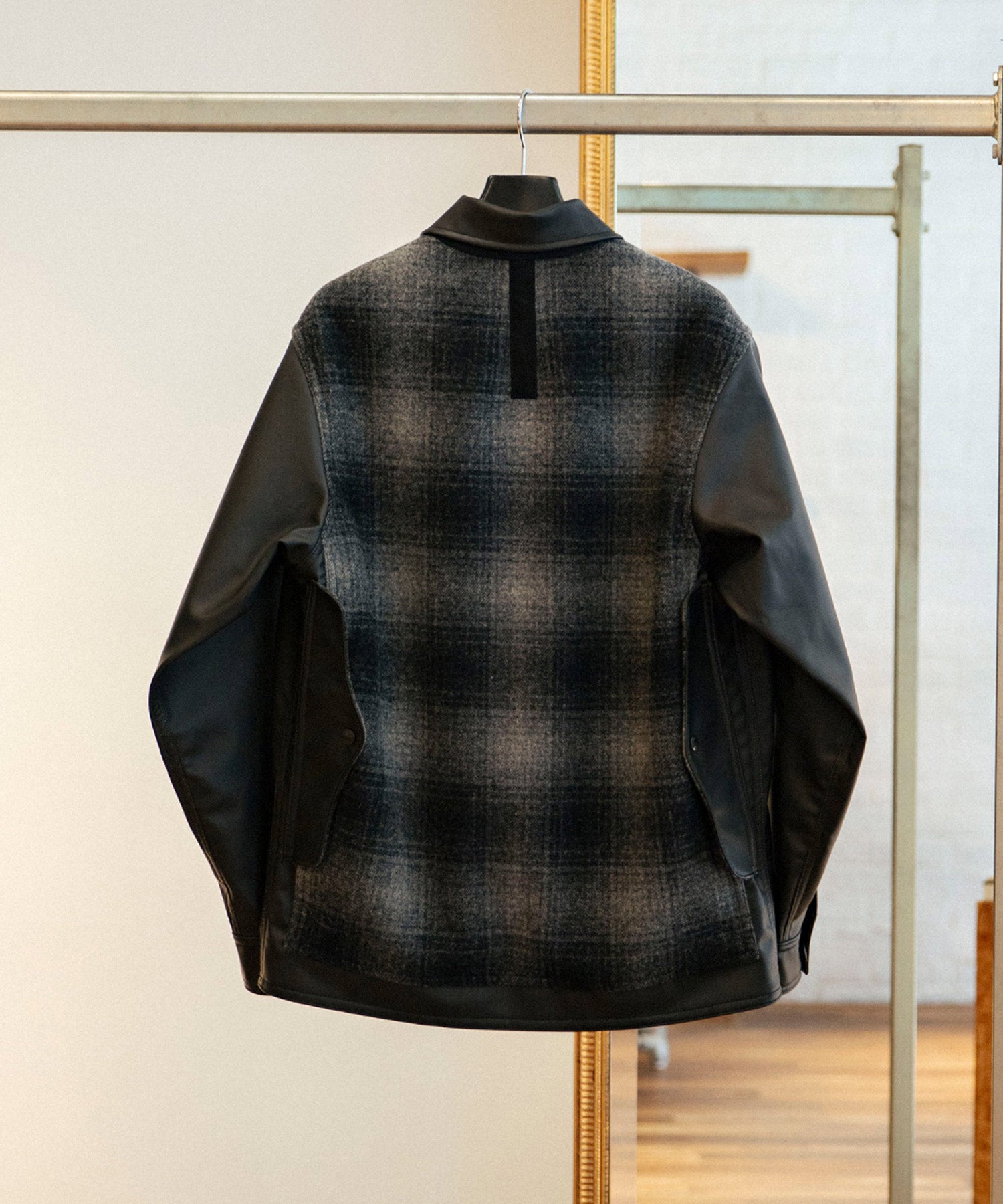 合成皮革(ポリウレタン樹脂)Xウールモッサーチェック Filson Wネーム